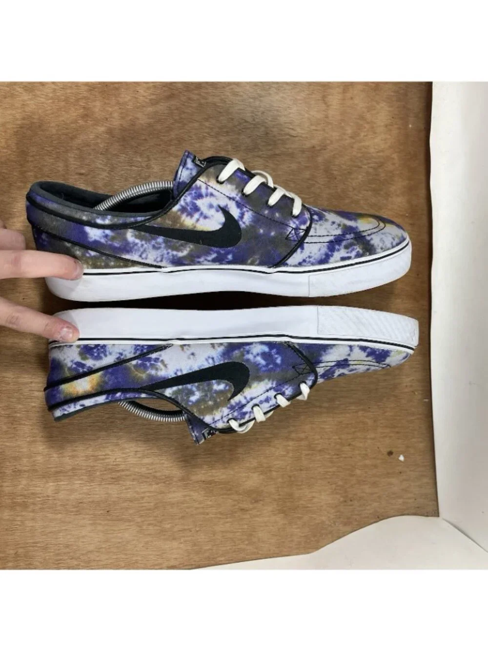 Nike SB Zoom Stefan Janoski Men Size 13 678472-104 Purple Tie Dye Skate Shoes